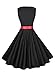 Anni Coco Women's Classic 1950s Vintage Hepburn Dresses Black XX-Large