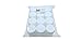 (12 pack) 4 oz. White Plastic Double Walled Jar with White Dome Cap (70/400)