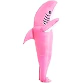 IHGYT Inflatable Shark Costume Air Blow up Jaws Jumpsuit Fancy Dress Funny Carcharias Suit for Cosplay Party