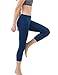 TSLA TM-FYC32-NVY_Small Yoga Pants High-Waist Tummy Control w Hidden Pocket FYC32