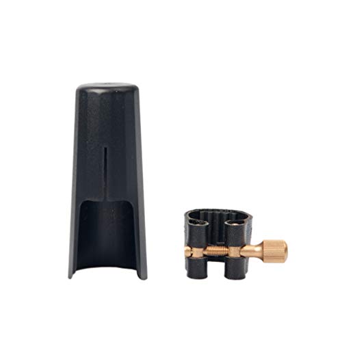 image for Baosity 1 Set Mouthpiece Cap Cover Leather Ligature Saxophone Replacem