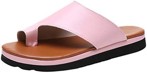 Women Comfy Platform Toe Ring Wedge Sandals Shoes Summer Open Toe Ankle Casual Shoes Roman Slippers Sandals