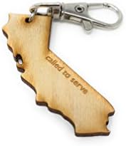 Called To Serve Wooden Keychains (California)