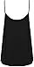 WearAll Plus Size Womens Plain Strappy Sleeveless Ladies Swing Cami Vest Top - Black - 16-18