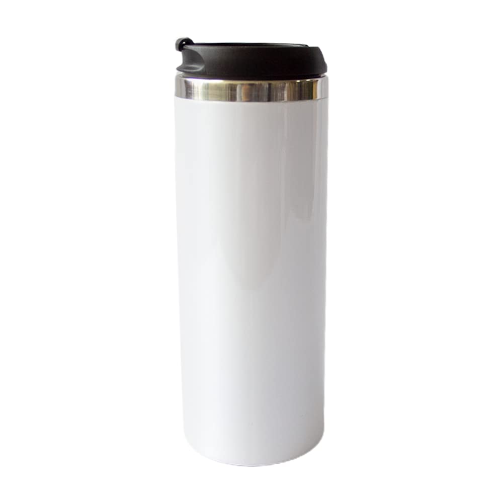 MR.R Sublimation Blanks Stainless Steel Double Wall Water Bottle Travel Straight Cup Mug 450ml for Heat Press Printing