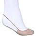 Cinak Women Low Cut Socks No Show Half Socks with Sling Back 4-Pairs (Beige)