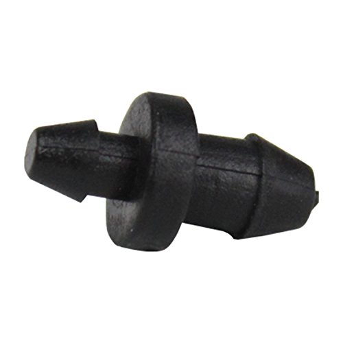 BALDR Drip Garden Irrigation 1/4 Inch Double Barbed Tube End Closure Soft Pipe End Cap Connector Goof Hole Plug Joint 50 packs
