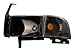 ANZO USA 111067 Dodge Ram Crystal Black with Corner Headlight Assembly - (Sold in Pairs)