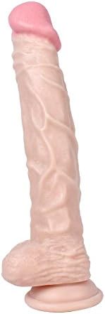 XSEI Ealistic Slicone Wand Soft Flexible and Skin-friendly 25.5cm with Suction Cup Diameter 4cm