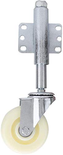 Hongzer 4 Inch Nylon Gate Wheel Spring Loaded Swivel Caster Heavy Duty 440lbs Load Capacity, Spring Wheel for Gate