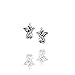 Small Flying Dragons - Detailed Sterling Silver Post Stud Earrings