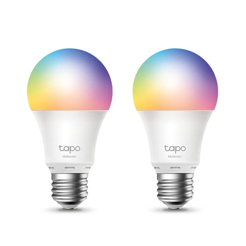 TP-Link smarthome E27 Glühbirne, glühbirnen, Mehrfarbrige smart lampe, zubehör, kompatibel mit Alexa, Google Assistant, App, energiesparend, Kein Hub notwendig (2 Pack)