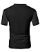 DANDYCLO Men's Henley Shirt Casual Short Sleeve Two Tone Shirt