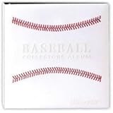 White Stitched Baseball Card Collectors 3-Ringed Album with 3" D-Rings