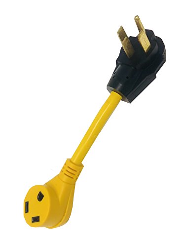 OMWAH 50 AMP Male To 30 AMP Female Adapter RV Cord 12" (1 FT)