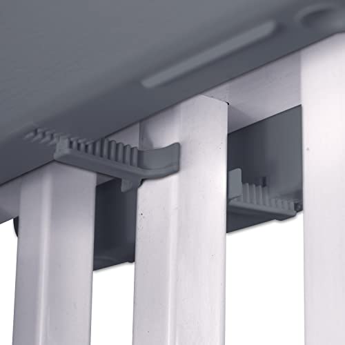 Emsco Group Bloomers Railing Planter with Drainage Holes 24” W Slate