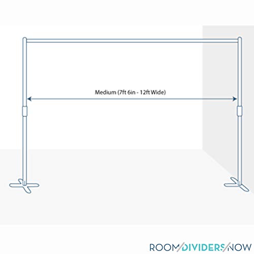 RoomDividersNow End2End Divider Stand - Medium - 7ft 6in to 12ft Wide, Black