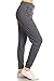 Leggings Depot Womens Relaxed fit Jogger Pants - Track Cuff Sweatpants with Pockets, Charcoal Gray, 1X