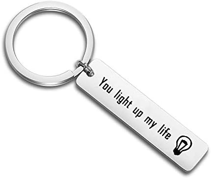 MYOSPARKElectrician Gift Coworker Retirement Gift You Light Up My Life Keychain Thank You Gift for Doctor Nurse