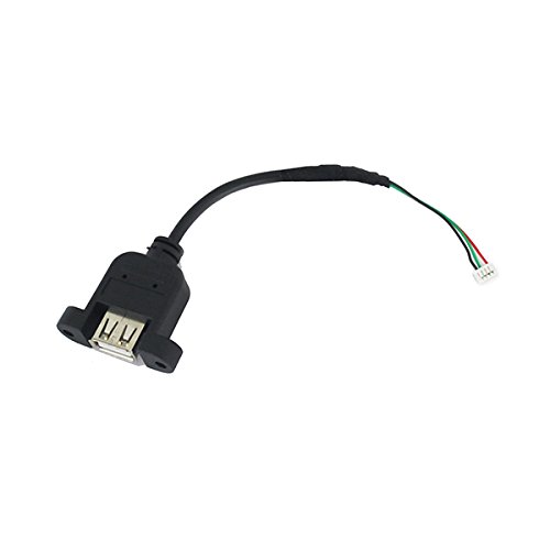 GORITE USB A Single Female Panel Mount to 1X4 Pin Internal USB Connector 6 in