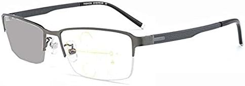 WEARKAPER Transition Sun Photochromic Progressive Reading Glasses Multifocal Eyeglasses (1.0X, Grey)