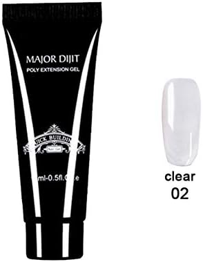 WliYaGgQuick Building Soak off UV LED Poly Extension Gel Manicure Finger Nail Builder - Clear