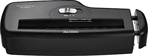 6-Sheet Strip-Cut Portable Paper Shredder - Black