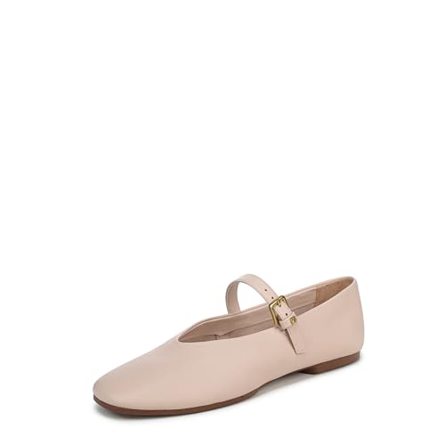 Franco Sarto Women's Odilia Mary Jane Flat Soft Blush Pink Leather 10 M
