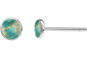 Limerencia G23 Pure Titanium Hypoallergenic Earrings | Minimalist Opal Stud Earrings | F136 Implant Grade | Suitable for Sensitive Ears Delicate Jewelry