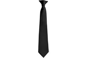 Moda Di Raza Pretied Banded Clip On Ties for Men and Young Men, Made of Woven Microfiber Fabric Tie Clip for Kid and Adult
