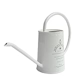 Calunce Mini White Iron Long Spout Watering Can for Decorative Purpose Watering Can, 17oz