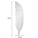 Coohole Removable Feather Mirror Wall Stickers Decal Art Vinyl Home Room Decoration DIY, Silver