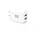 TLI-Direct® 15W 3A 2-Port USB Wall Charger For iPhone 6 6S Plus iPad iPod Samsung Galaxy S6 Edge Note 5 4 Premium Quality Full Speed 2A 1A Home Smart Charger For Any SmartPhone Tablet