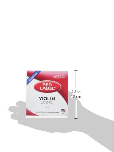 Super Sensitive Red Label 2102 Violin String Set, 1/8