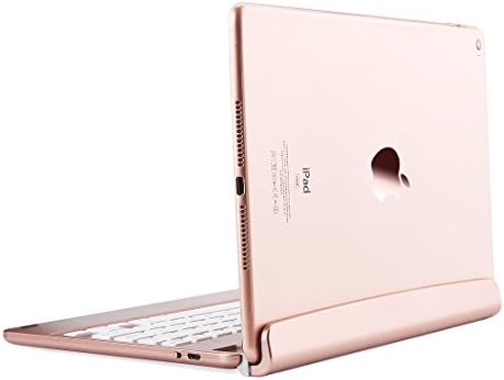 AChoc iPad 9.7 inch( iPad 5, 2017/iPad 6 ,2018) Keyboard, Ultra-Thin Bluetooth Keyboard case with Stand Groove for Apple iPad 9.7, iPad 6,iPad 5 and iPad Air 1 with Swivel Rotating (Rose Golden)