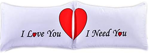 PENG Say I Love You Couples Pillowcases| Couples Gifts| Gifts for Her| Girlfriend Gifts| Wife Gifts for Her| His and Hers Gifts|Boyfriend Girlfriend Gifts| Husband Wife Gifts … (I Need You)