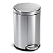simplehuman 4.5 Liter / 1.2 Gallon Round Bathroom Step trash can, Brushed Stainless Steel primary