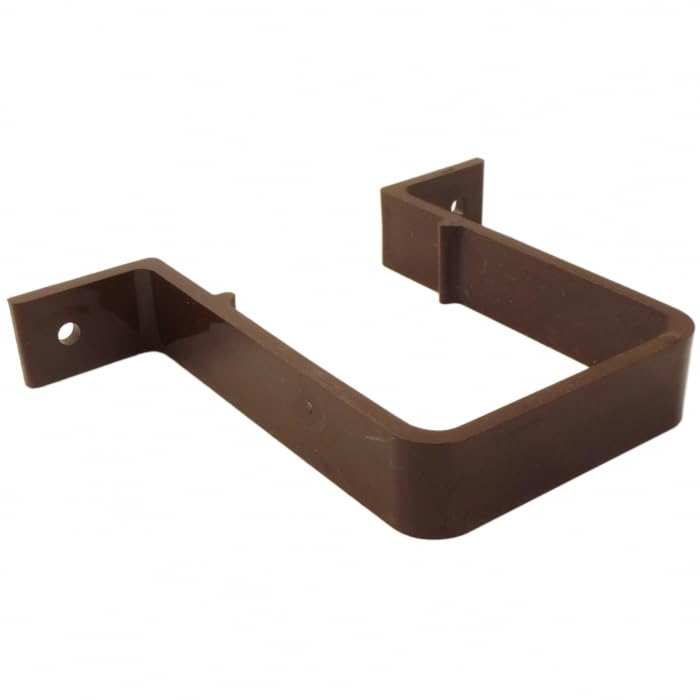 3 x FRS526LB Brown Square 65mm Downpipe Brackets Stand Off, Freeflow Rain Water Systems