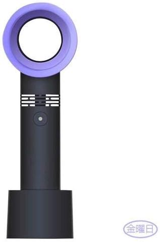 Mini USB Rechargeable Portable Bladeless Handheld Fan, Wireless Fan with 3 Fan Speed Level LED Indicator No Leaf Electric Leafless Household Desk Fan Outdoors Cooler for Children Trave