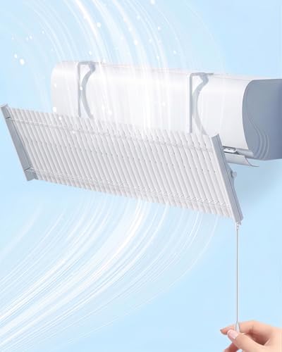 BANJEKT Air Conditioner Deflector, Metal Air Conditioning Deflector, Adjustable Wind Deflector Universal Anti Direct Blowing, Air Conditioner Diverter for Home/Office