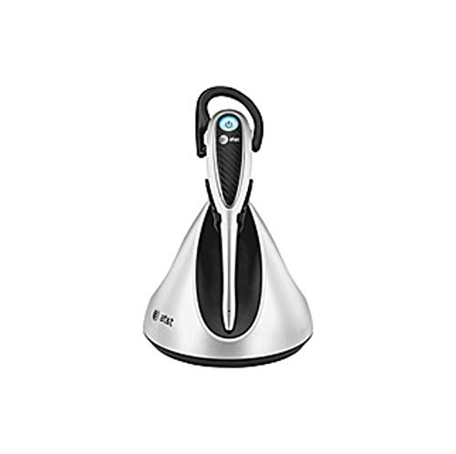 AT&T DECT 6.0 Cordless Headset; up to 500 ft Range - Mono - Silver, Black - Wireless - DECT - 500 ft - Over-The-Ear, Over-The-Head, Behind-The-Neck - Monaural - Open - Noise (Certified Refurbished)