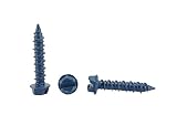 Chenango Supply 1/4 x 1-1/4" Hex Head Concrete Screw Anchor. 100 Pieces with Drill Bit (Miami-Dade Compliant) (1/4 x 1-1/4)
