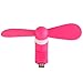 Pandawell OTG Micro USB Mobile Phone Fan Portable Dock Cool Cooler Rotating Fan for Samsung Galaxy S7, S7 Edge, LG G5 & Other Android Smart Phone - Red
