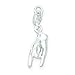 Sterling Silver Mano Cornuto Charm & 18