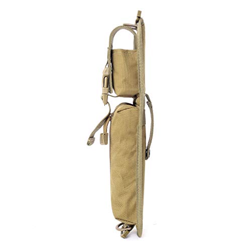 LIVIQILY Two Colors Tactical Molle Accessory Pouch Backpack Shoulder Strap Bag Hunting Tools Pouch (Tan) - Thumbnail 3