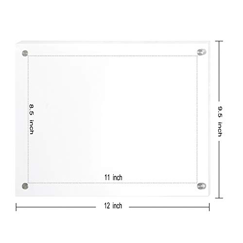 Magicool 8.5 x 11 Clear Acrylic Wall Mount Floating Double Panels