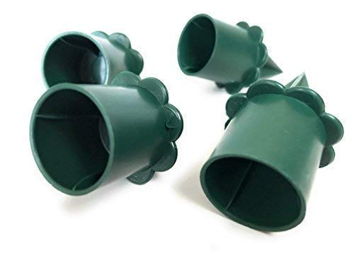 INERRA Green Plastic Candle Holder 22mm with Spike - For Foam and Flower Arrangements Church & Weddings (Pack of 10)