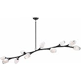 Blossom - 70.5 Inch 40W 10 LED Pendant-Black Finish -Traditional Installation