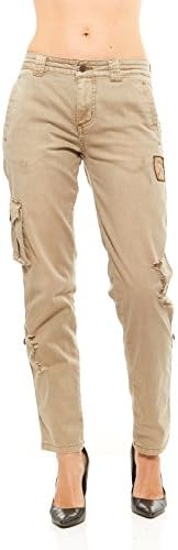 Red Jeans Womens Riley Mid-Rise Skinny Soft Denim Jeans, Kaki-018, 14