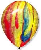 Balloon Emporium - 12" Premium Quality Latex Balloons Marble Tie Dye (10ct)